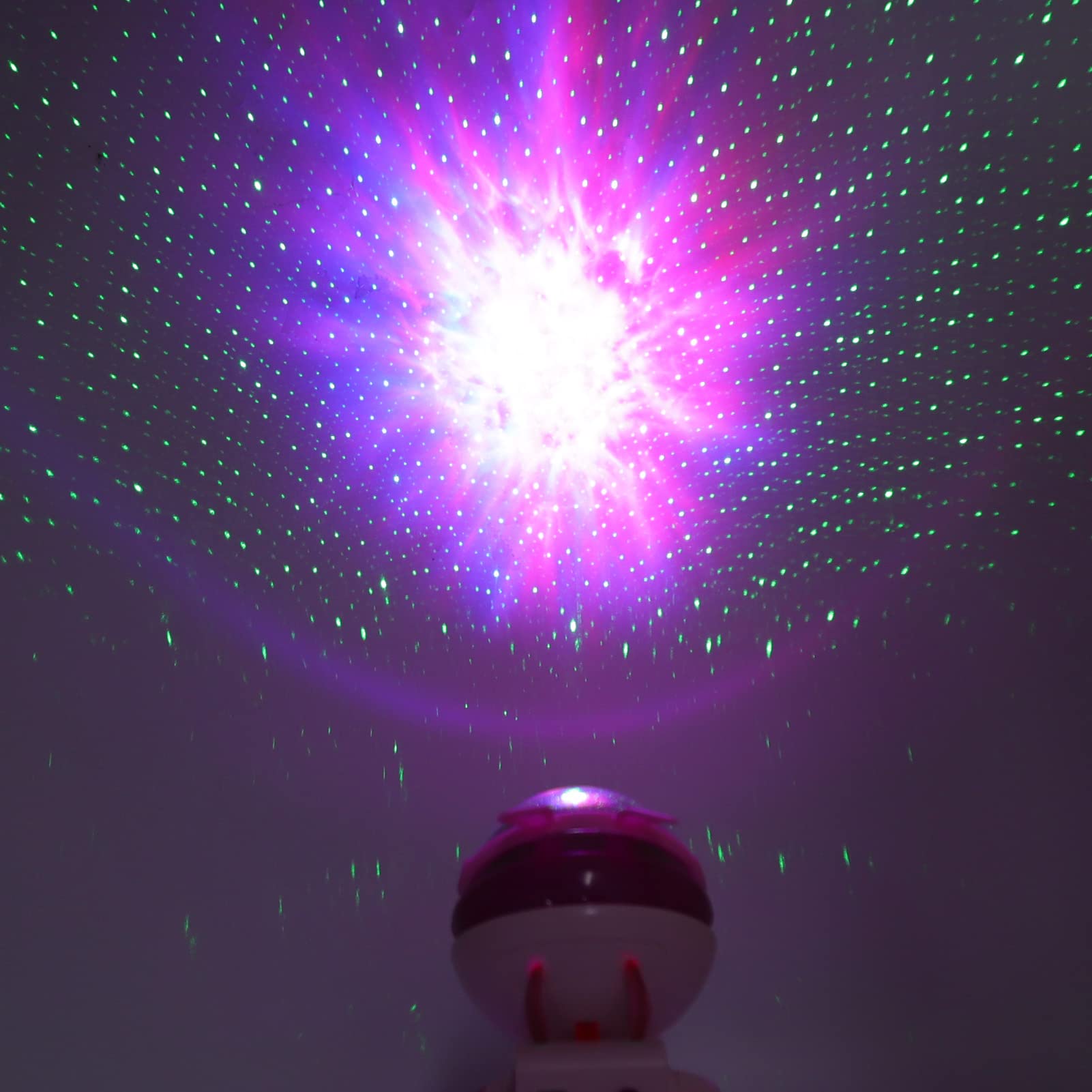 EMUKOEP de Luz Nocturna LED de Estrella Precisa, Luz de Proyección RGB Ambiental para Dormitorio Infantil, Lámpara de Astronauta USB (Rosa)