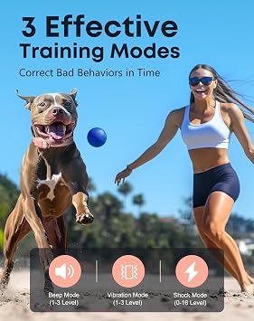 Dog Shock Collar with Remote, 4200FT Range, Fits 5-120 lbs Dogs | Pink Training Collar with IPX8 Waterproof, 4 Adjustable Modes, Security Lock, Rechargeable for Small,Medium and Large Dogs