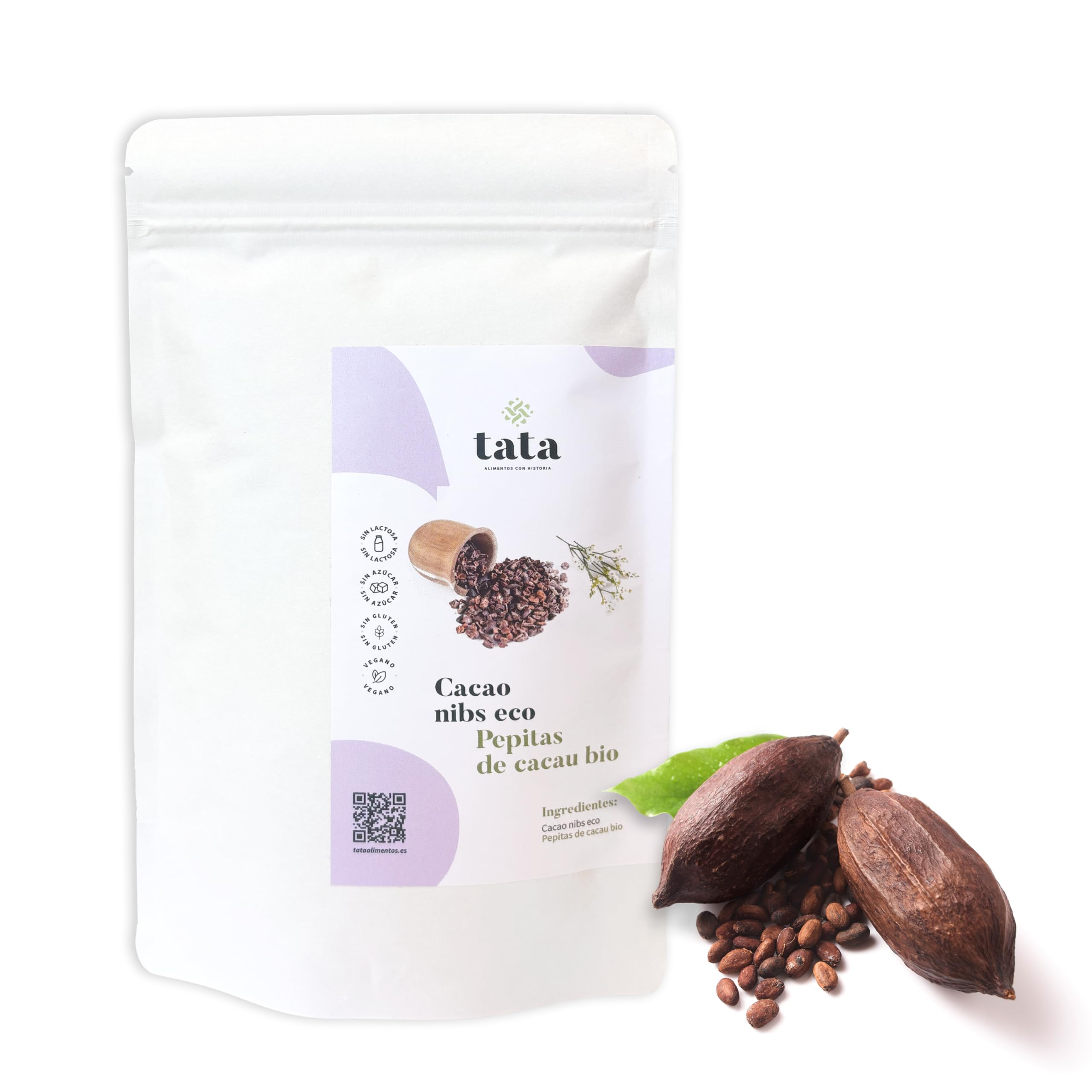 Cacao Nibs 150g 100% Pure Natural Tostado Crujientes Chocolate Puro