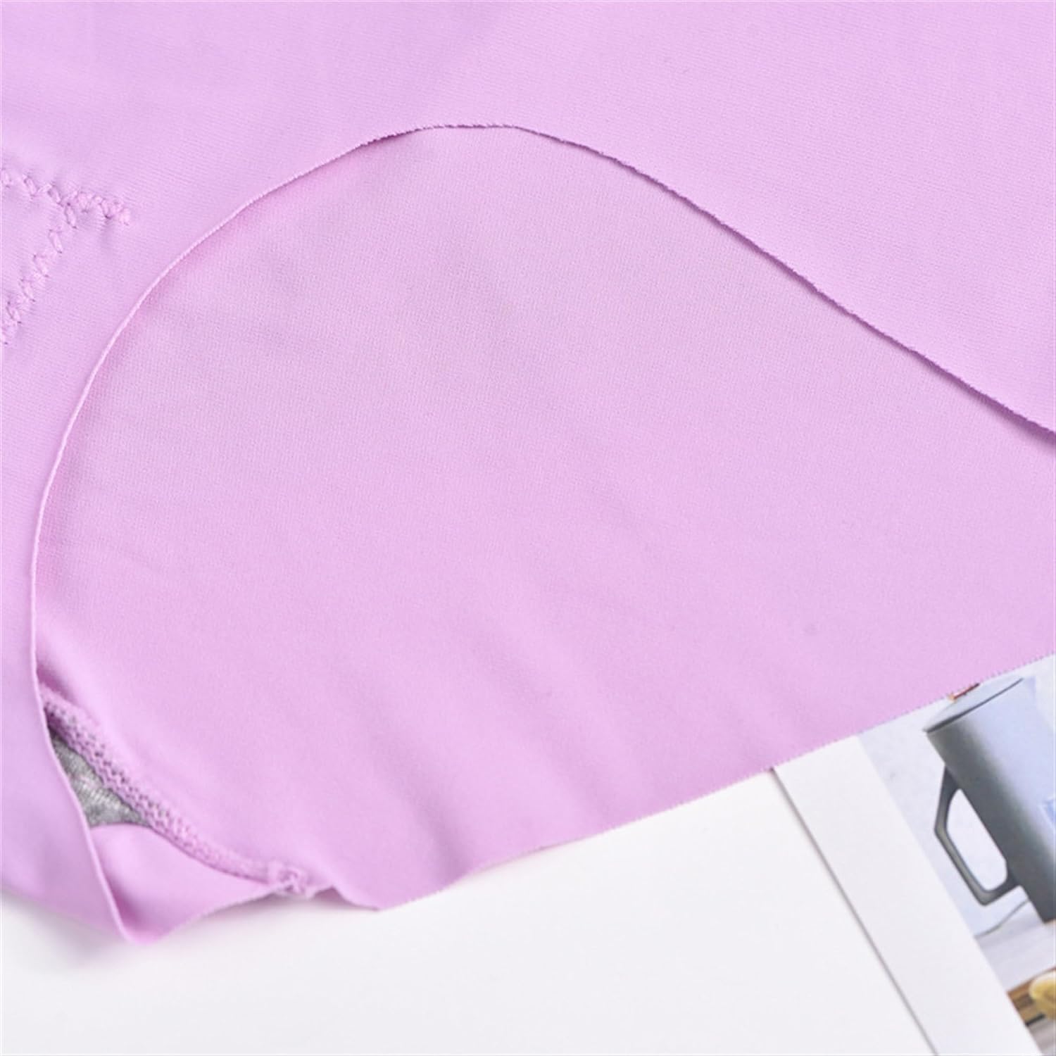 DGHM-JLMY Ladies Seamless Underwear Ice Silk Briefs Sexy Soild Color Plus Size Panties 5 Pack Comfort Breathable Underwear