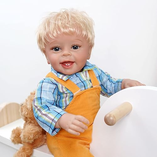 JIZHI Muñecas de bebé Reborn realistas de 18 pulgadas de cuerpo suave realistas muñecas de bebé recién nacido con ropa y juego de regalo para niños