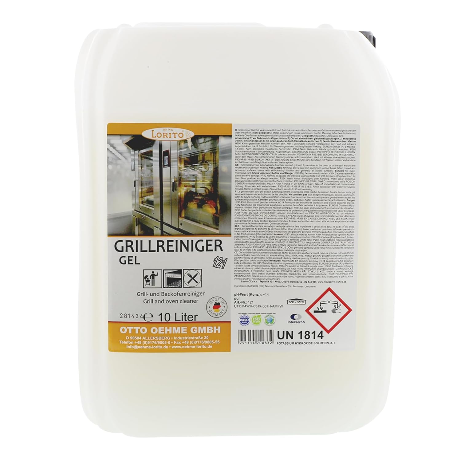 Lorito Grillreiniger Gel 10L