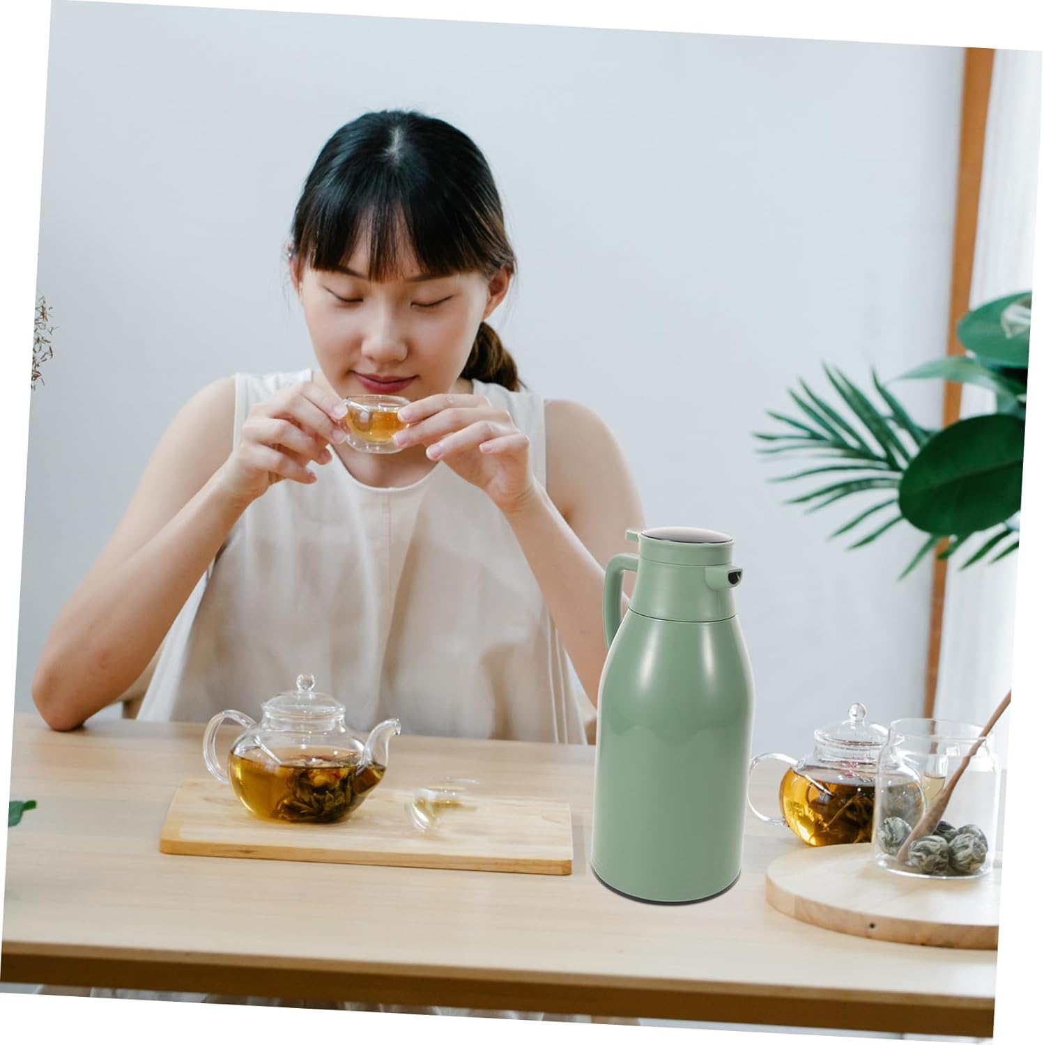 Thermal Insulated Pot Capacity Coffee Insulated Jug Water Flask Easy to Use Temperature Monitor