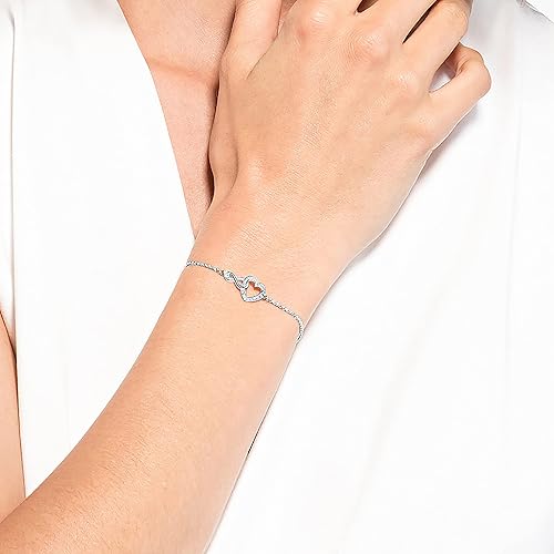 Miniatura 4 de Swarovski Colección de joyas Infinity Heart, collares y pulseras, acabado en tono oro rosa y rodio, cristales transparentes