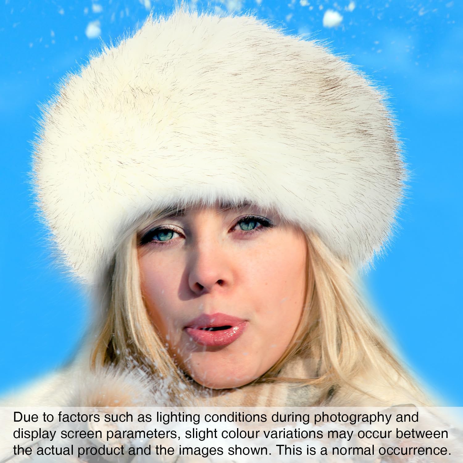 2 Pieces Women Faux Fur Headband with Elastic Winter Earwarmer Earmuff Ski Hat - Image 3