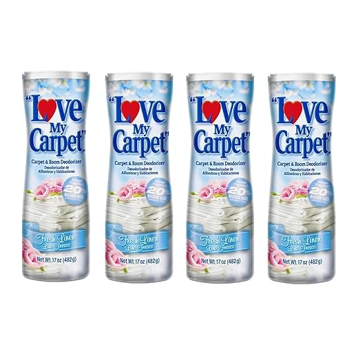 Love My Carpet Fresh Linen Powder Carpet & Room Deodorizer (Pack of 4)