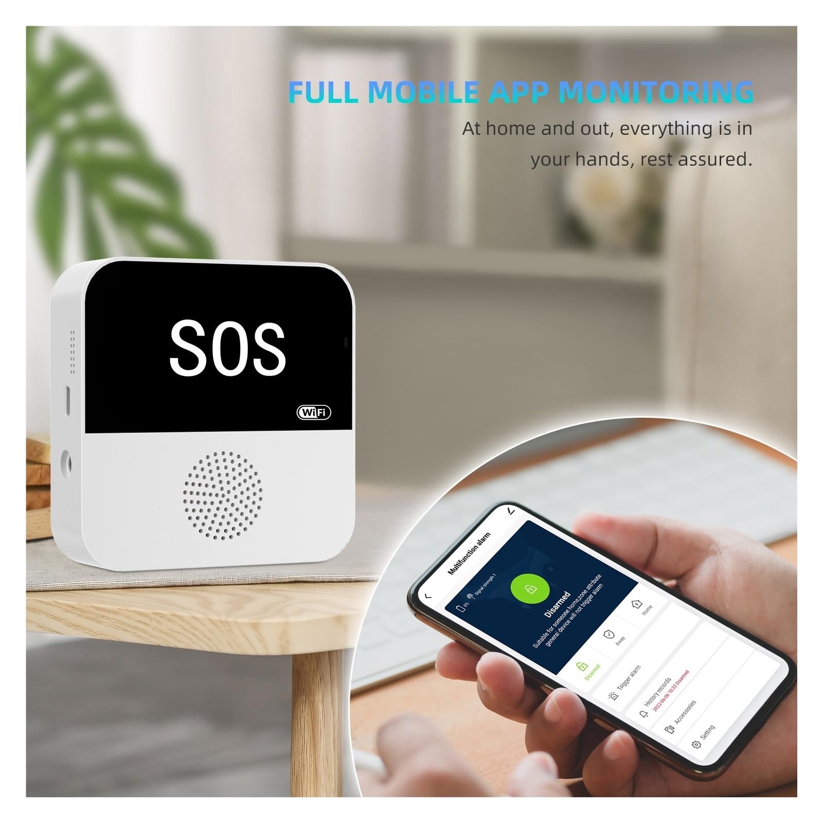 Sistemi Allarme Casa Wireless WiFi Smart Home Automation di allarme Kit protezione sicurezza con sensore antifurto(KIt B)