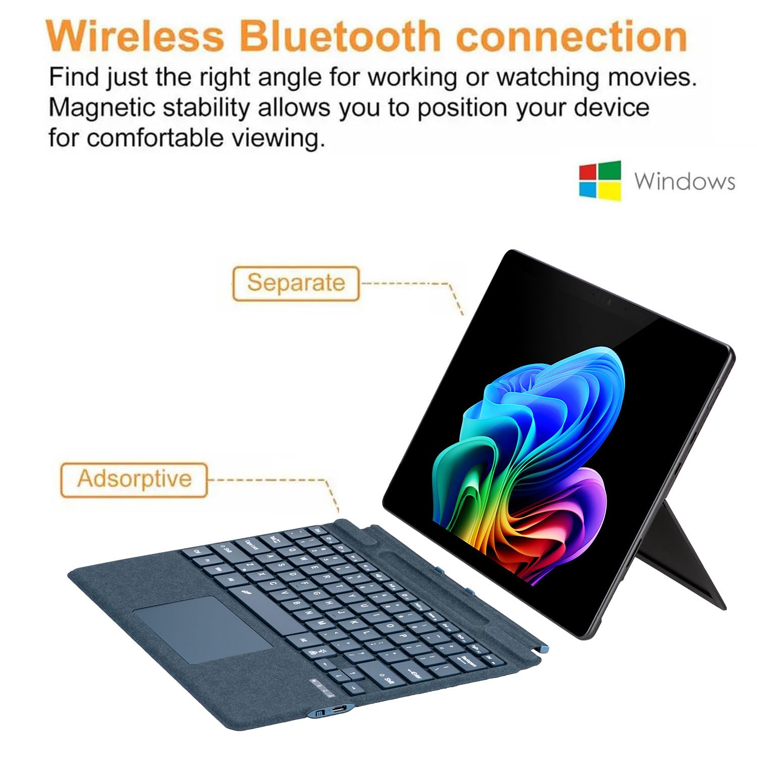 Amazon.co.jp: HEKUEUN Type Cover for Microsoft Surface Go 4 2023