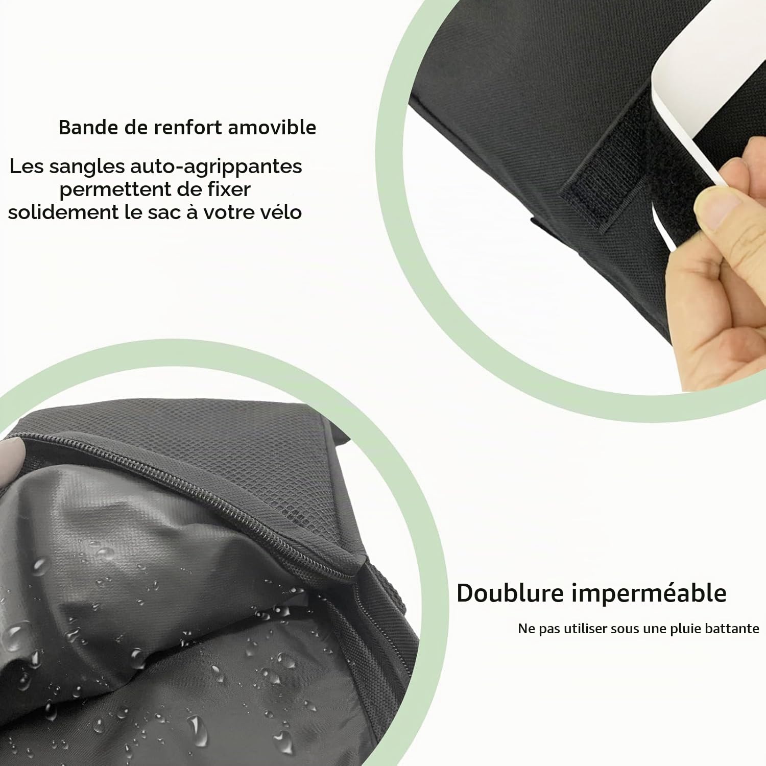 Coco – Lot de 2 Sacs de Selle de réservoir pour VTT, Sac de Rangement pour remorque, Sac de Chasse (Noir)