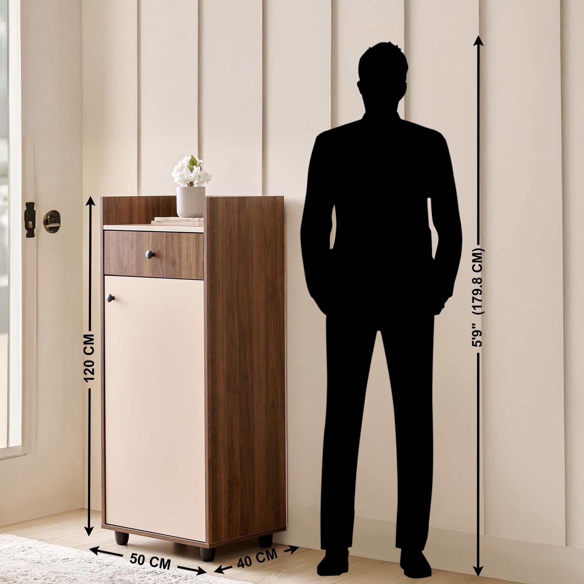 Home Centre | Addison | 10 Pair | Engineered Wood | Shoe Cabinets