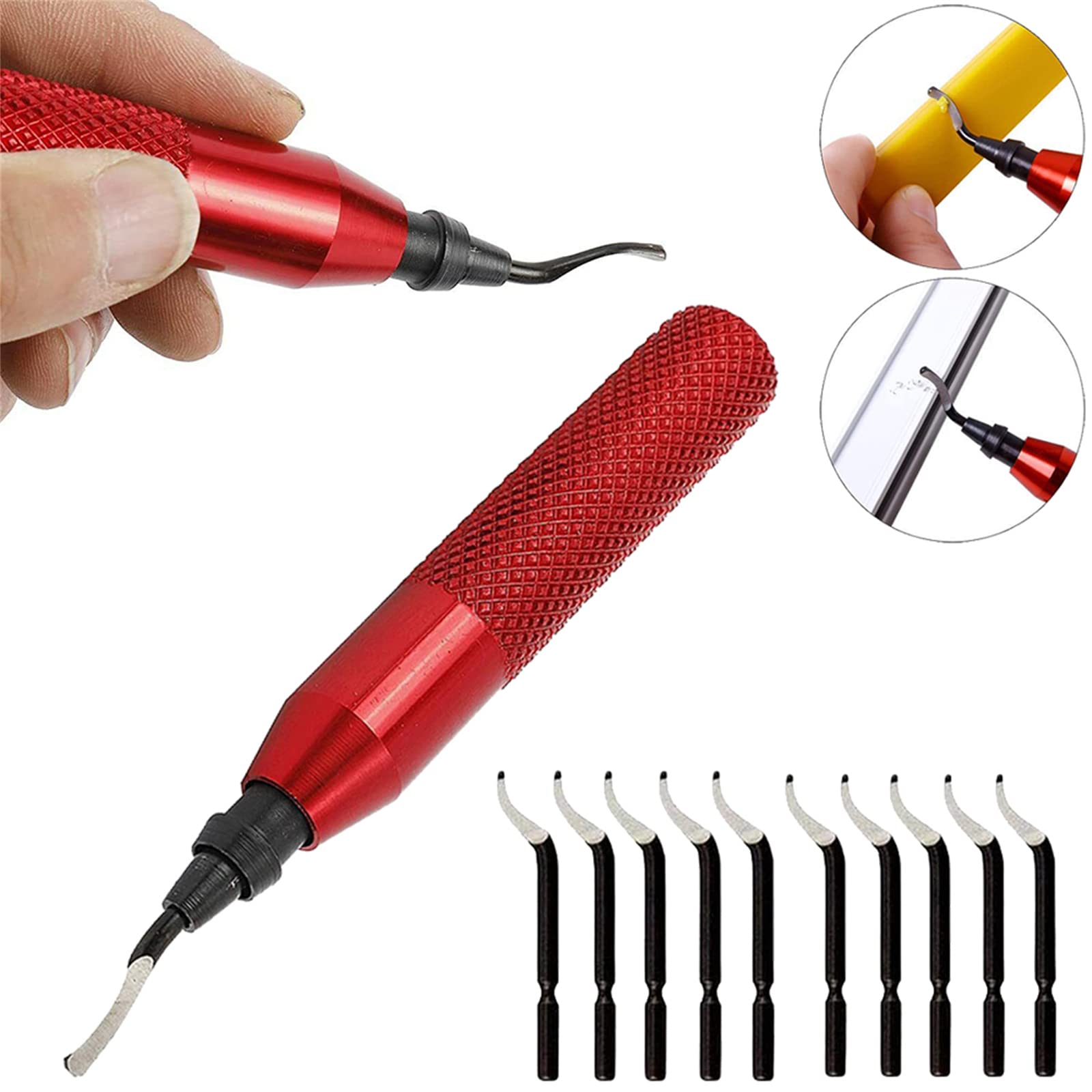 Entgratwerkzeug Set RB3000 Mit 10 HSS Klingen - Für Metall, Holz & 3D-Druck