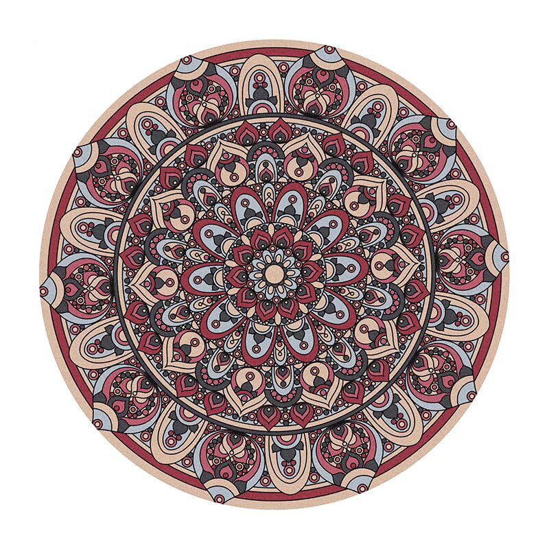 Tapis circulaire rétro de luxe pour sublimer votre balcon et votre intérieur chaleureux