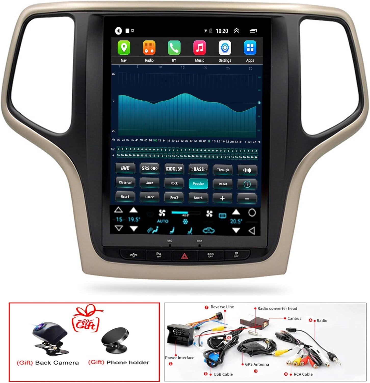 Flаѕh Dеаlѕ - 70% оƒƒ LUOWAN Android 10 Radio for Jeep Grand Cherokee 2014-2017 10.4inch Tesla Style Car in-Dash GPS Navigation Console IPS Touch Screen 4+64GB Wireless carplay WiFi Free Camera