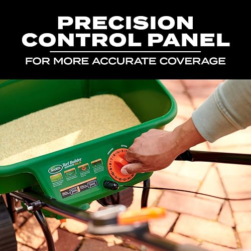 Miniatura 8 de Scotts Turf Builder EdgeGuard DLX Esparcidor de Difusión para Semillas, Fertilizante, Sal, Descongelante, Cubre hasta 15,000 pies cuadrados