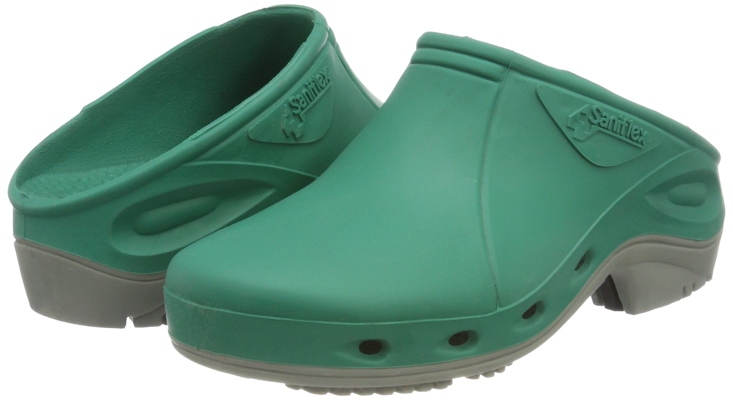 TROKLO' 141.0001 Zoccoli da Lavoro, Unisex Adulto, Sra, Verde (Verde/Suola Grigio), 38 EU (5 UK)