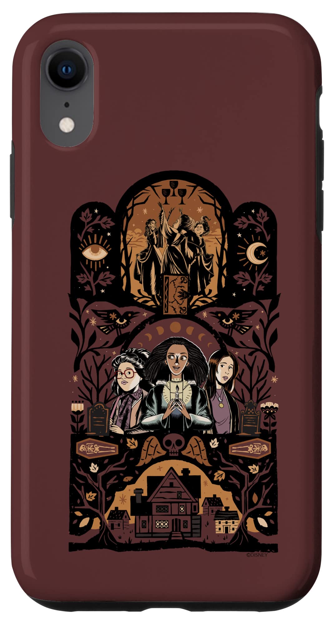 Coque iPhone XR Disney Hocus Pocus 2 imprimé haute définition Spooky