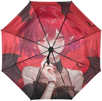 Evil Sexygirl Halloween Wind Proof Umbrella Foldable Umbrellas for Teen Boys Fits Car