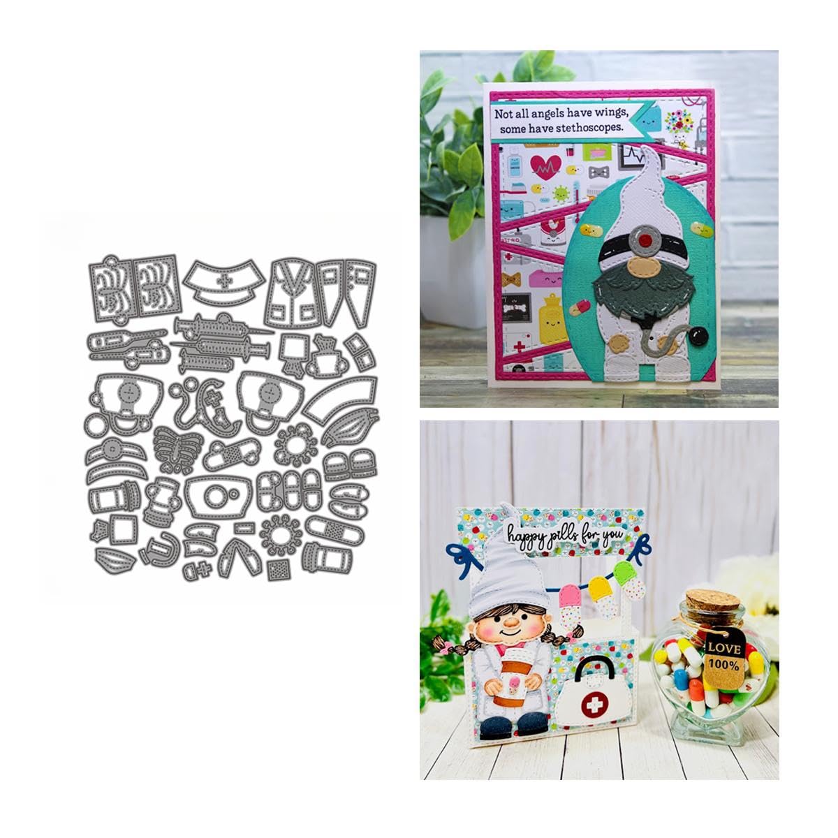 Christmas Gnome Metal Cutting Die for Scrapbooking, Die Cuts for Card Making, Metal Stencils Scrapbooking DIY Tool, Cut Stencils for DIY Scrapbook Photo Album Decor