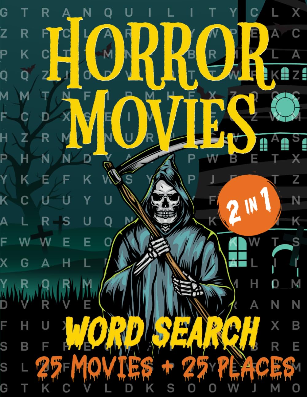 Horror Movies Word Search: Challenging Puzzles for Adults and Horror Fans - Large Print Word Searches Featuring Iconic Horror Movies and Haunted Locations