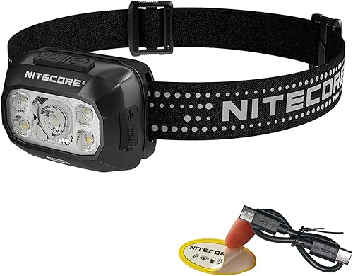 Nitecore NU30 500 lúmenes LED recargable faro con haces blancos y rojos