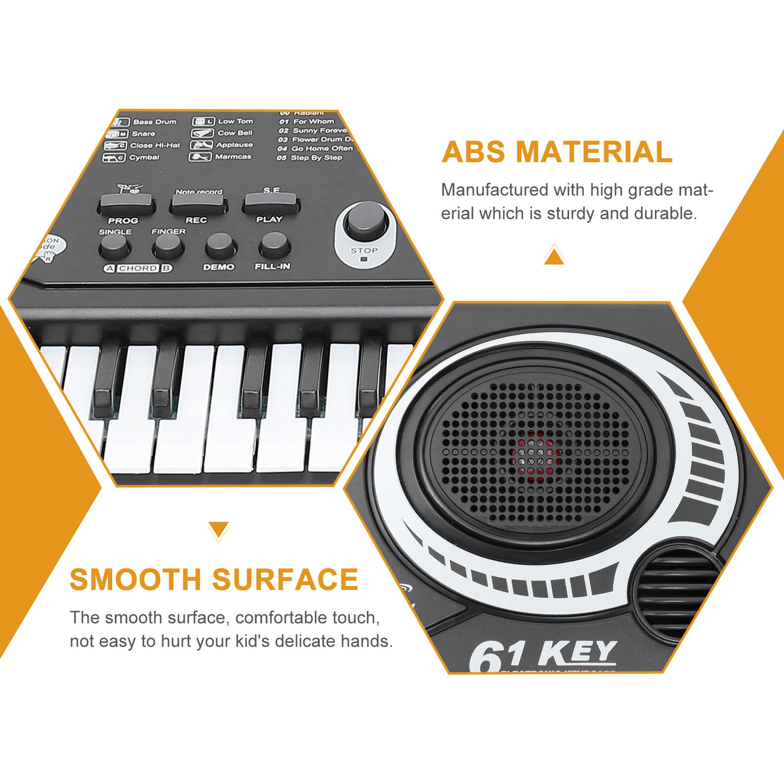 GALPADA Teclado de Piano Electrónico para Niños Reconocimiento de Voz y Diseño de Múltiples Teclas en Material Abs, Juguete Musical Educativo para Aprendizaje Temprano