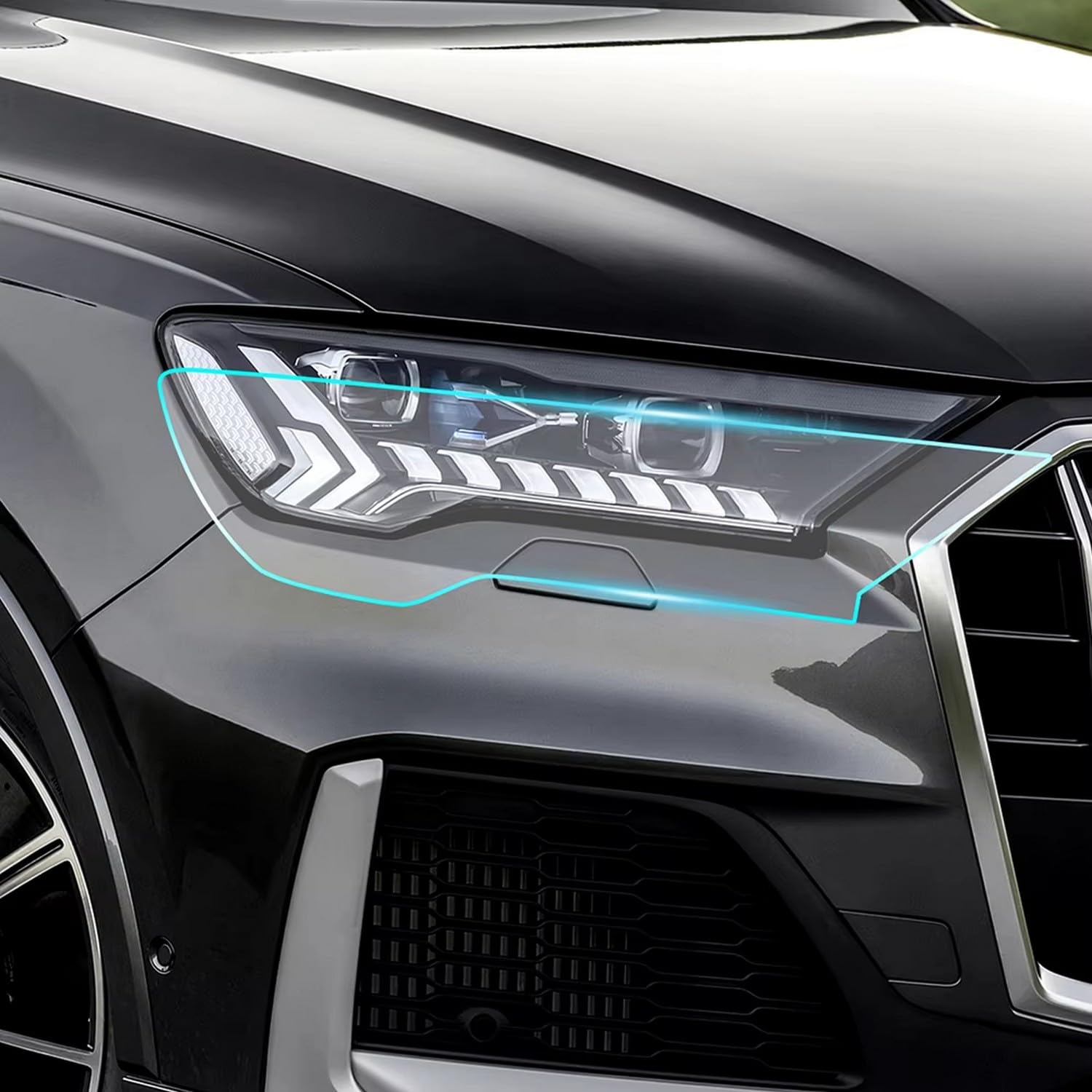 Film en TPU pour protéger les phares d'Audi Q7 S Line 2020-2024