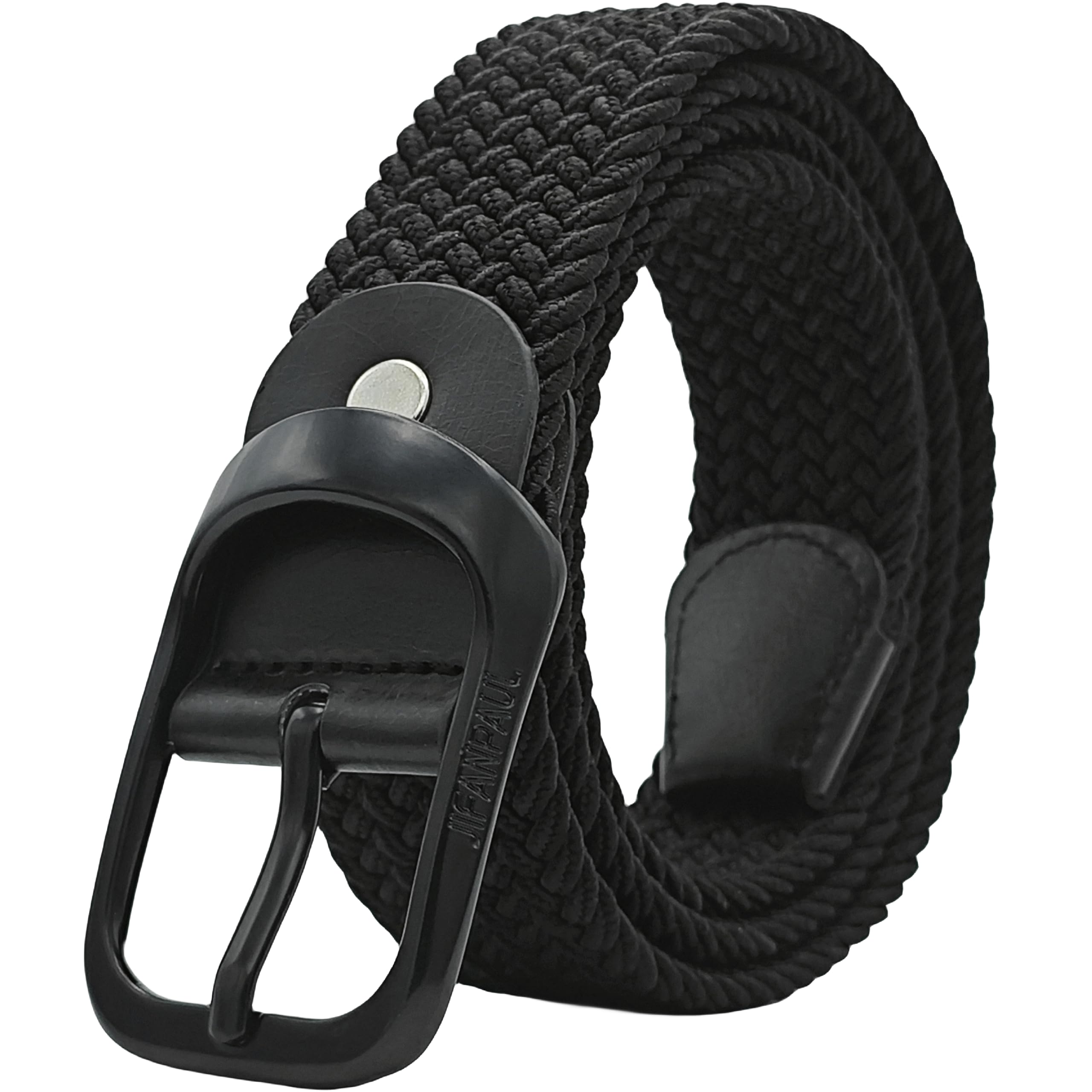Braided Stretch Belt for Pants - Adjustable Elastic Web Belt, Unisex Stretch Web Golf Belt in Navy Blue | Shop Avalon Men main image 4