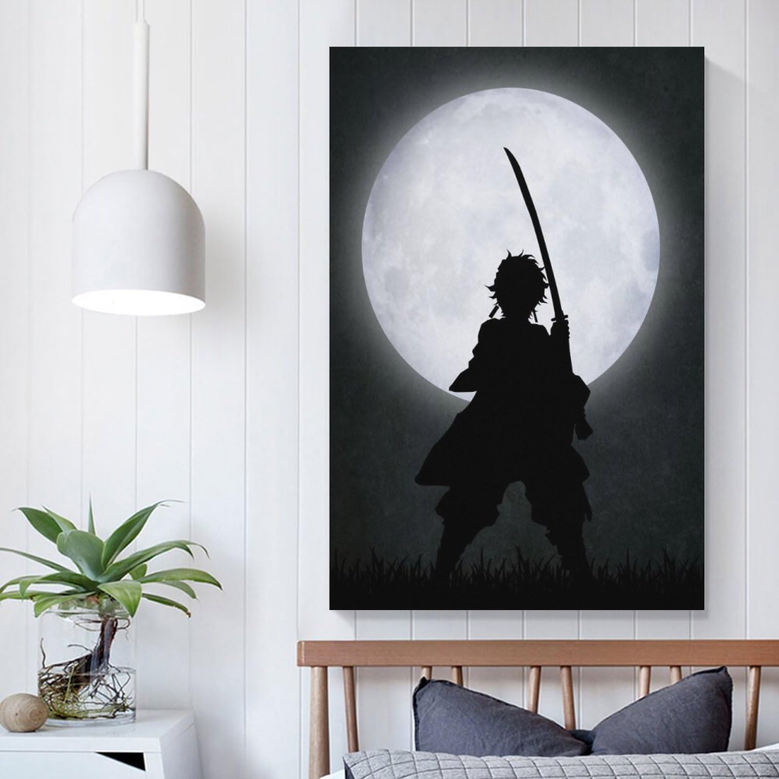 Amazon.co.jp: シルエット 竈門炭治郎 アニメ ポスター 1 キャンバス