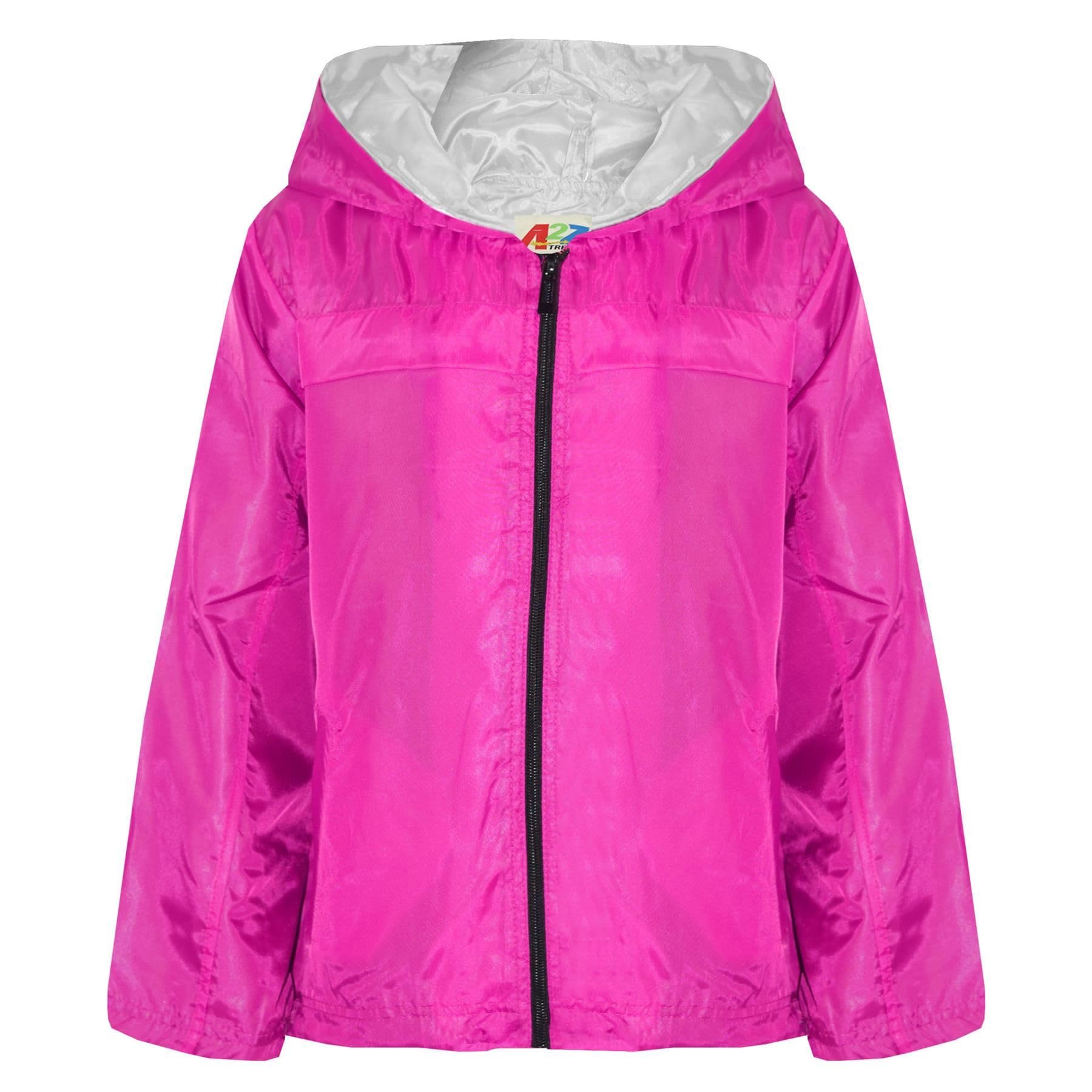 A2Z 4 Kids Girls Boys Raincoats Jackets Kids Lightweight Kag Mac- Raincoat Jacket 449 Pink 13