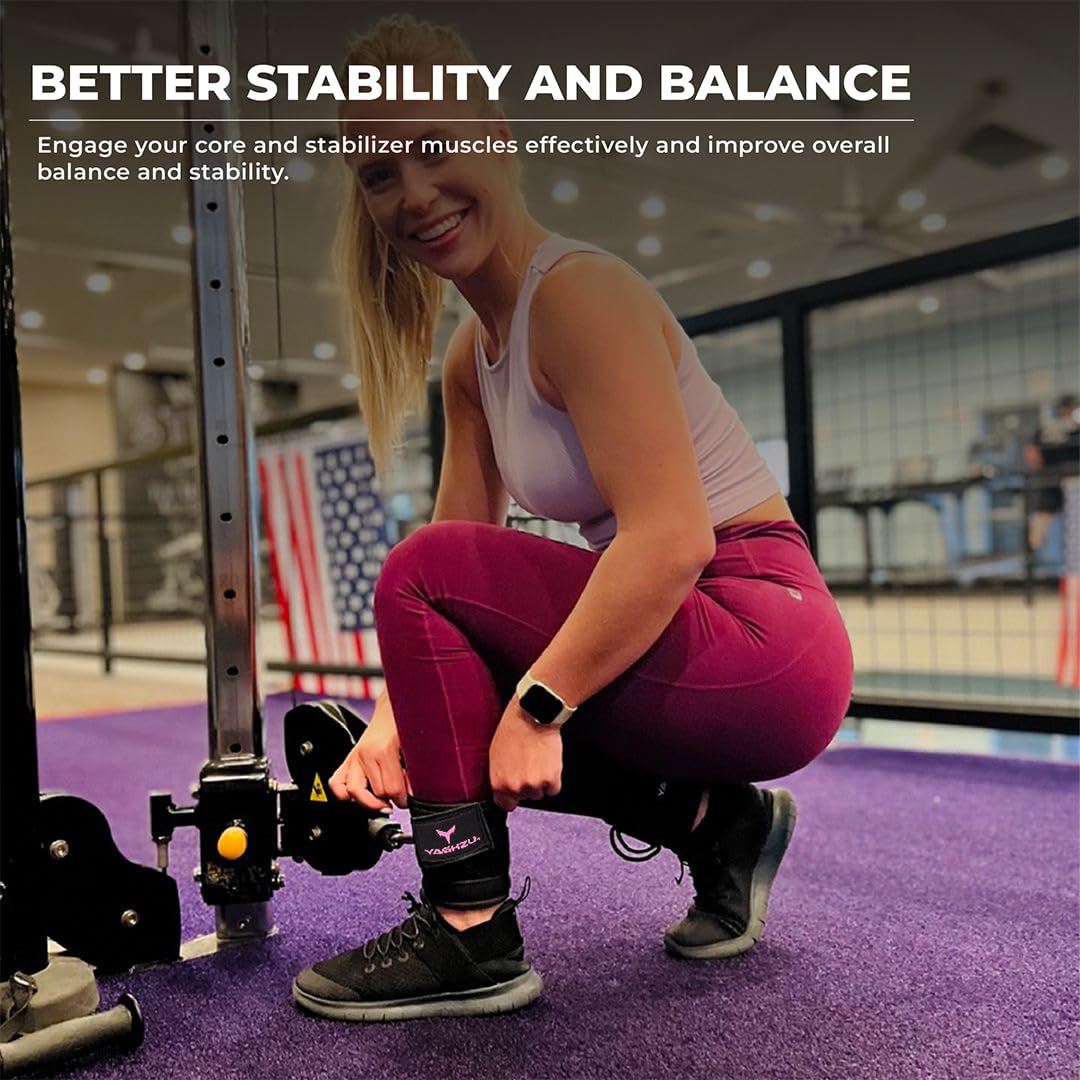 Knöchelriemen für Kabelmaschine, gepolsterte Knöchel-Kabelbefestigungen für Fitnessstudio, verstellbare Beingurte für Workout, Knöchelmanschetten für Kabelmaschine, Kickback-Knöchelriemen für