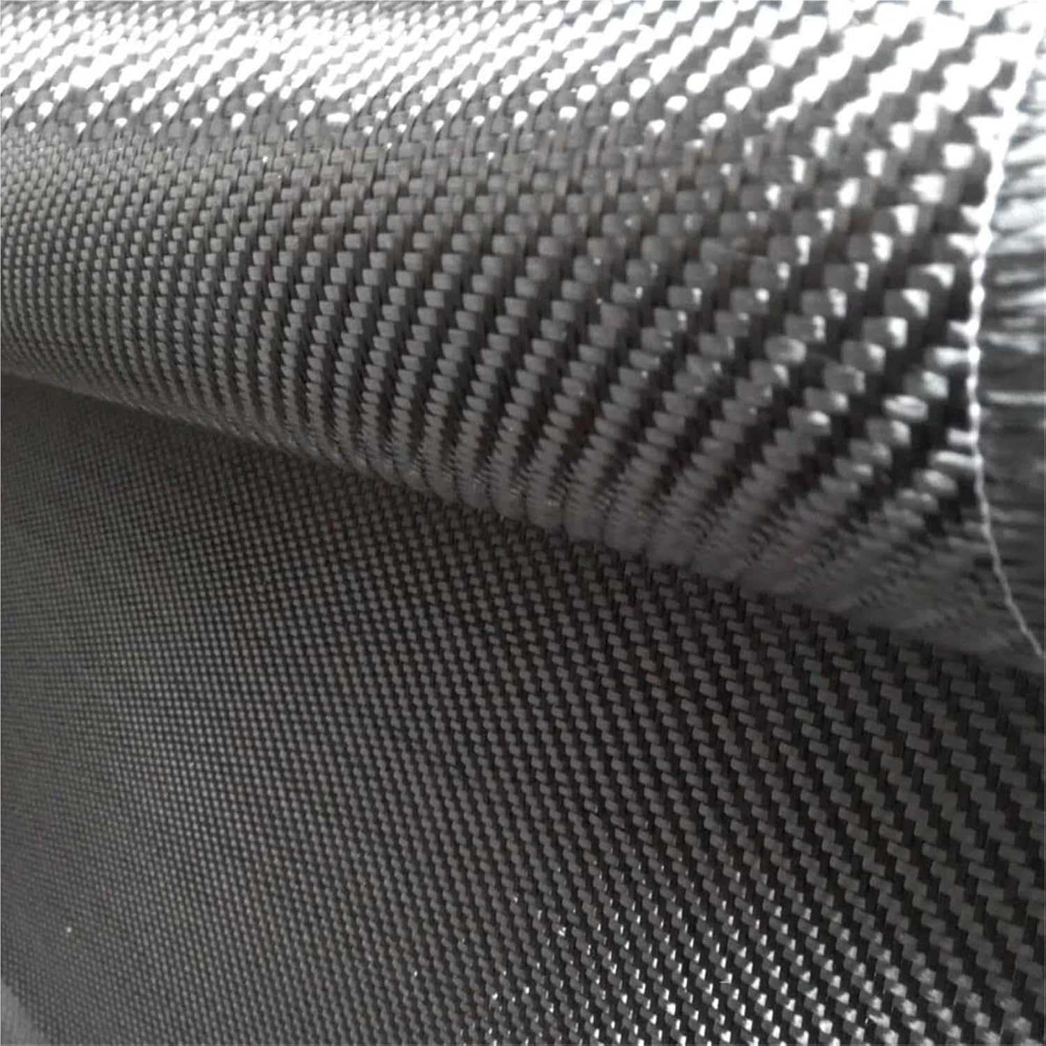 High Strength 1x1 Meter 320g Carbon Fiber Cloth - Twill/Plain Weave Fabric for DIY Crafts and Projects(Twill)