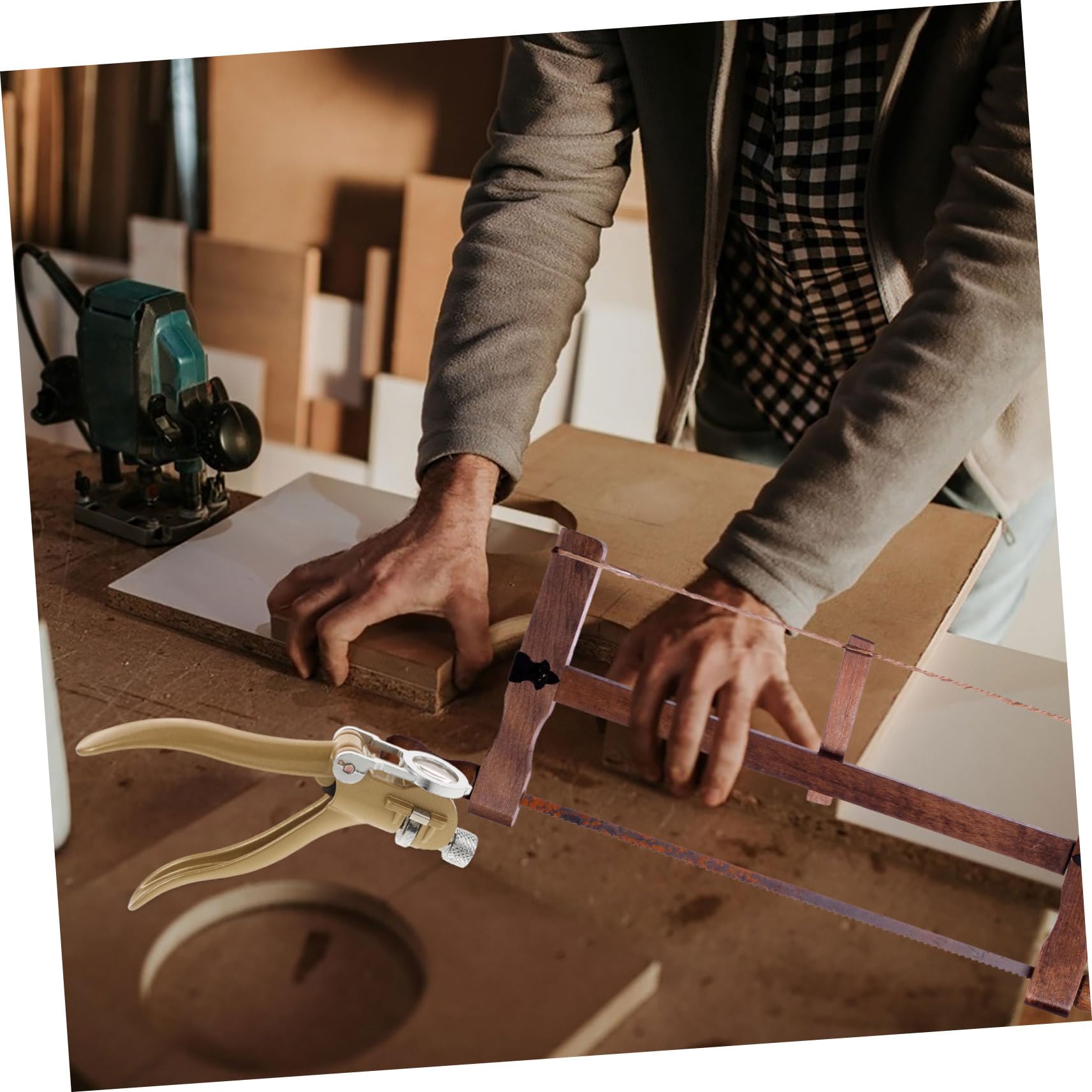 WOONEKY Alicate Para Configuración De Herramienta De Mantenimiento De Cuchillas De Accesorio Compacto De Carpintería y Con Diseño Ligero y Duradero