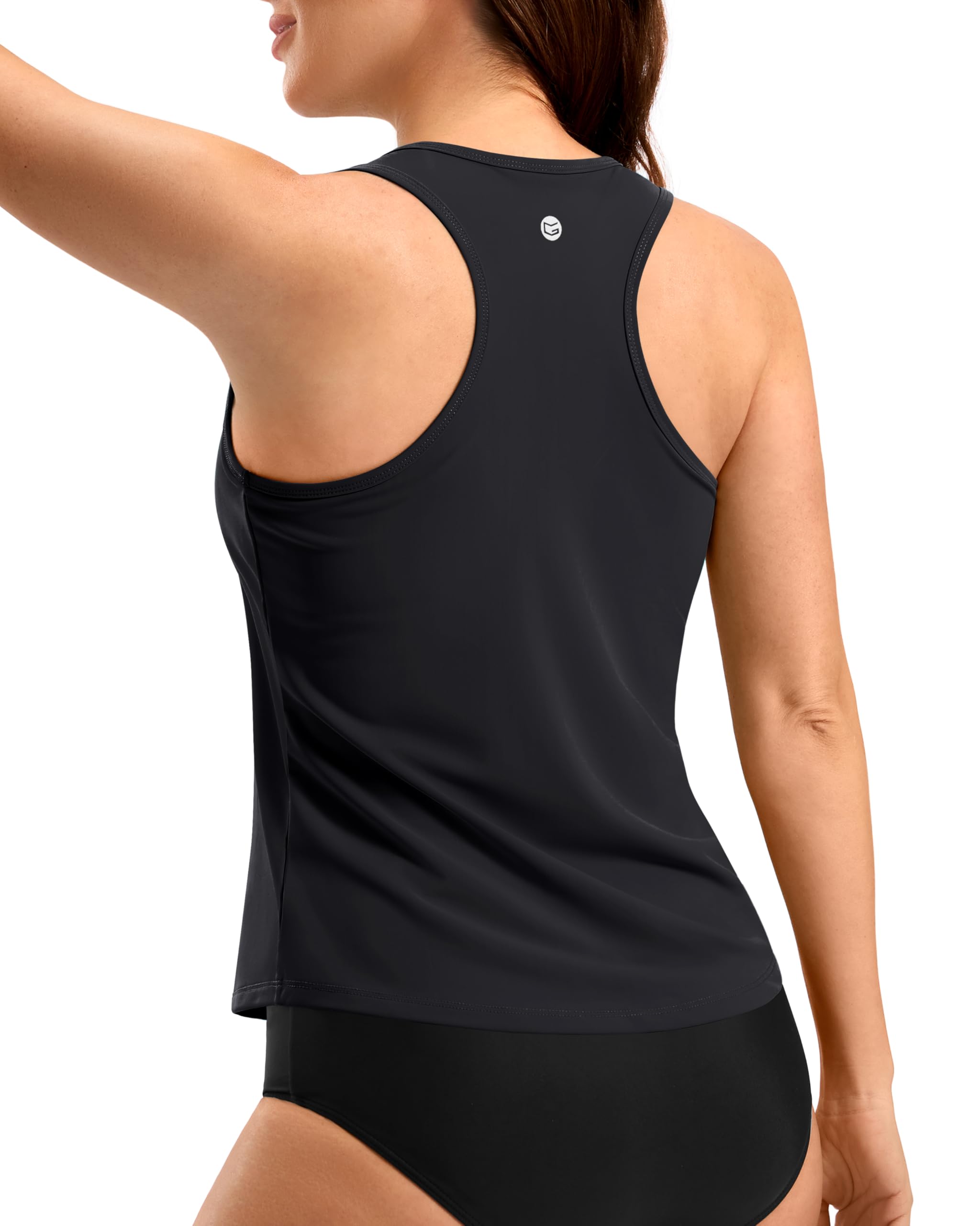 g gradual Tankini Tops for Women High Neck Swim Top Racerback Bathing Suit Tops Modest Swimsuits Tank Top Only No Bottom-picture-36