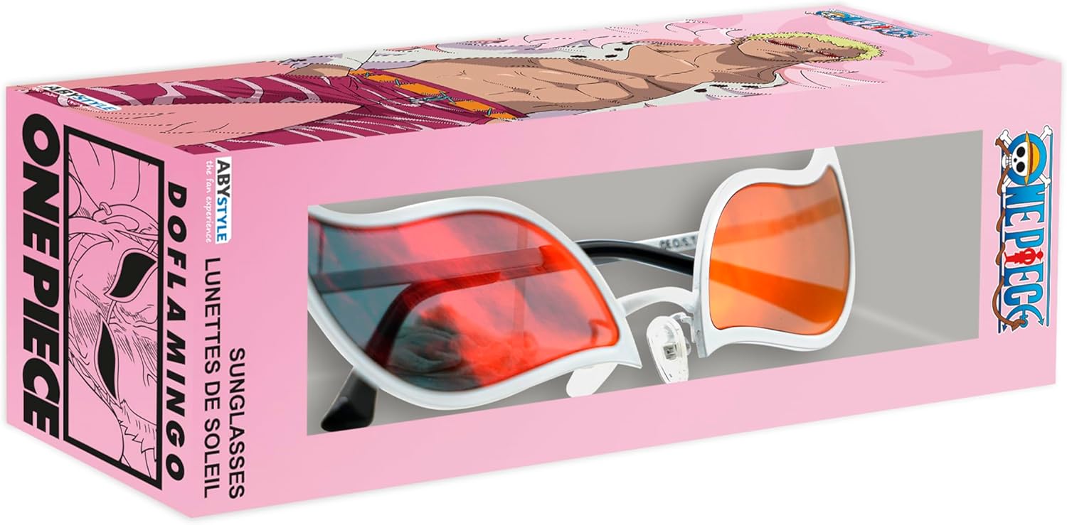ABYSTYLE One Piece Donquixote Doflamingo Replica Glasses Cosplay Costume Accessory | Official Anime Glasses for Fans, Cosplayers, and Collectors, Halloween, and Display