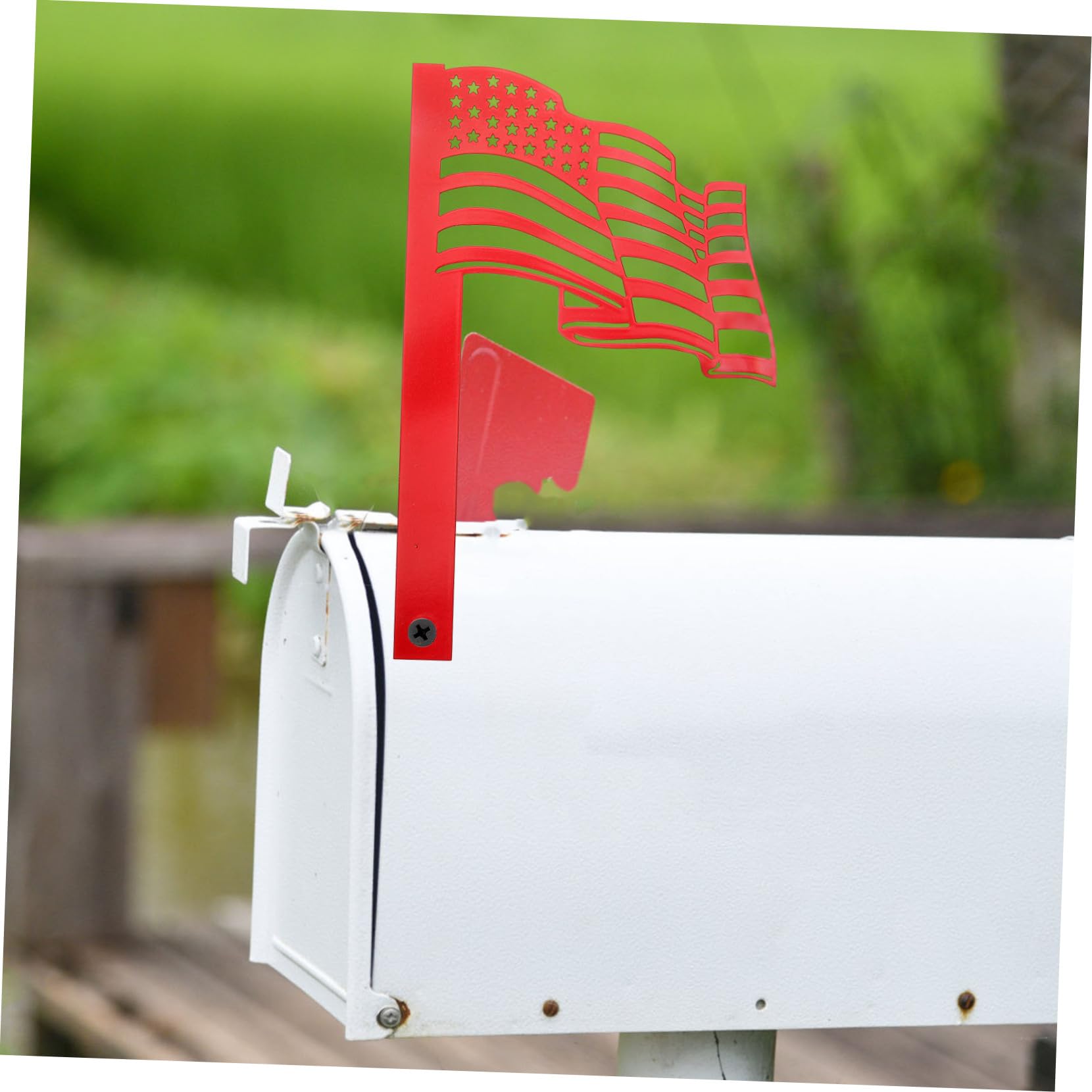 balacoo Mailbox Flag Decoration Mailbox Ornament Mailbox Decor Metal Mailbox Decor Flag Mailbox Dec