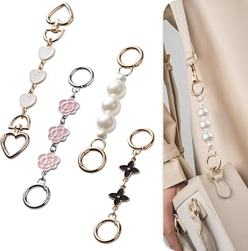 DUGRAFT Purse Extender Chain 4PCS Bag Extender Strap for Handbags Replacement Purse Accessories Bag Charms for Handbags Purse Making Supplies