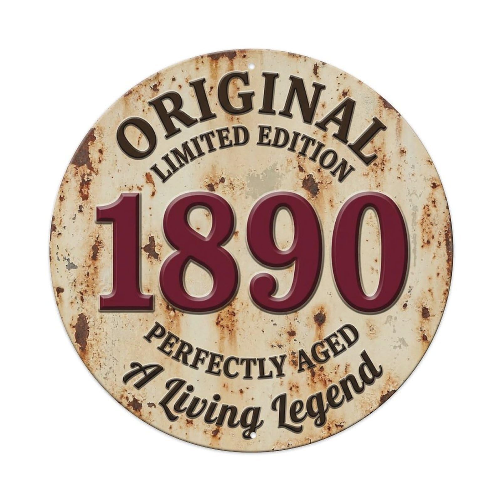 Original 1890 Limited Edition Perfectly Aged Live Legend Metal Tin Sign