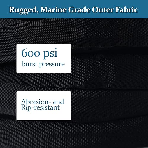 Miniatura 8 de Manguera de jardín de 50 pies, hecha de TPE (no PVC), manguera de agua ultraligera y flexible con accesorios de latón macizo, no se encoge, fácil de