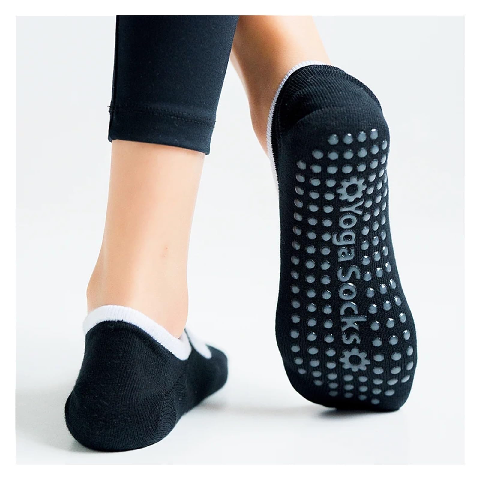Calcetines De Yoga De Talla Grande For Mujer, Medias Antideslizantes De Silicona For Pilates, Transpirables Adecuado para Yoga, Danza, Deportes, Fitness(Oraneg)