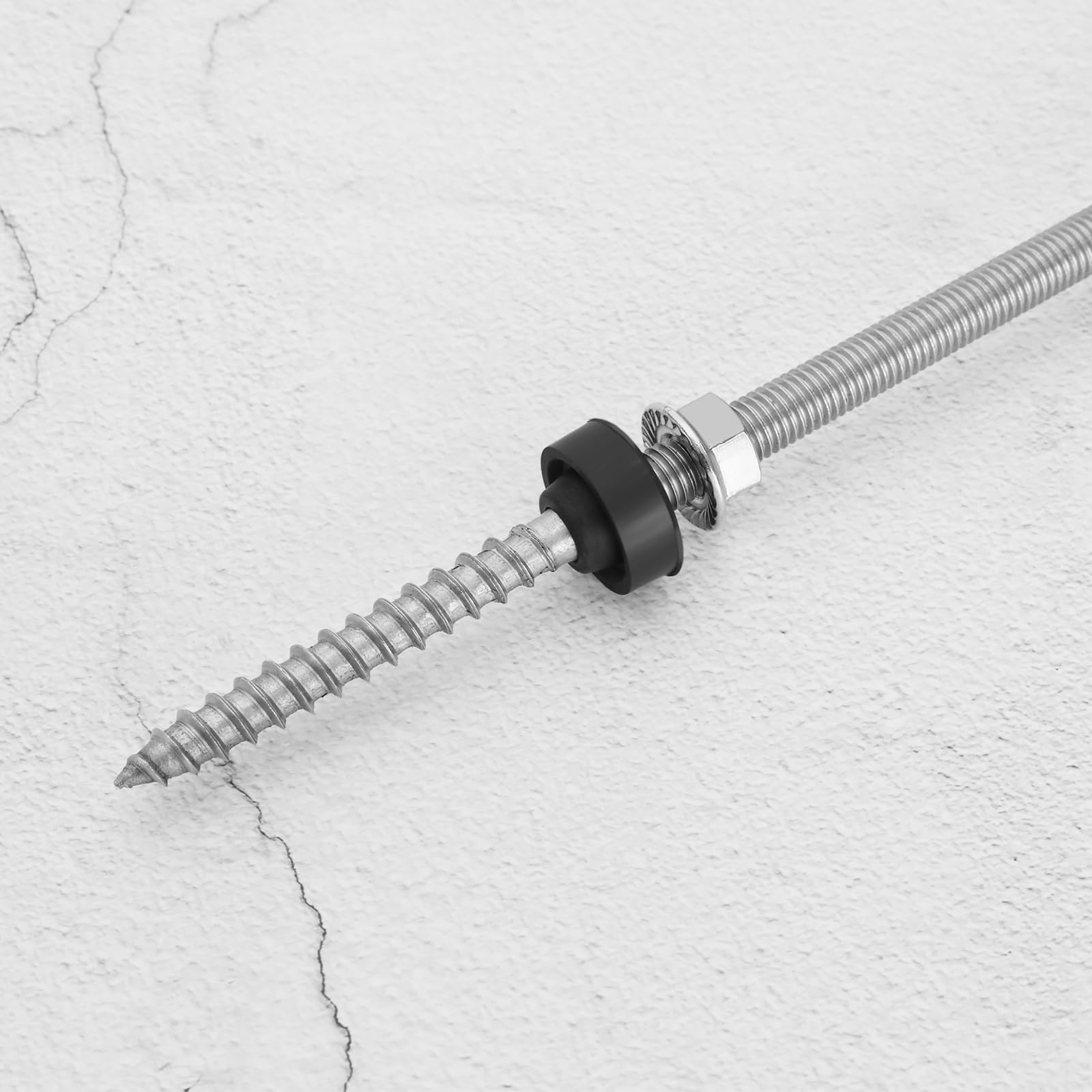 4 Piezas Pernos de Suspensión Pernos de Suspensión Solar de Acero Inoxidable 304 de Altura Ajustable para Fijación Solar Fotovoltaica en Techos de Edificios M10 X 300 Mm