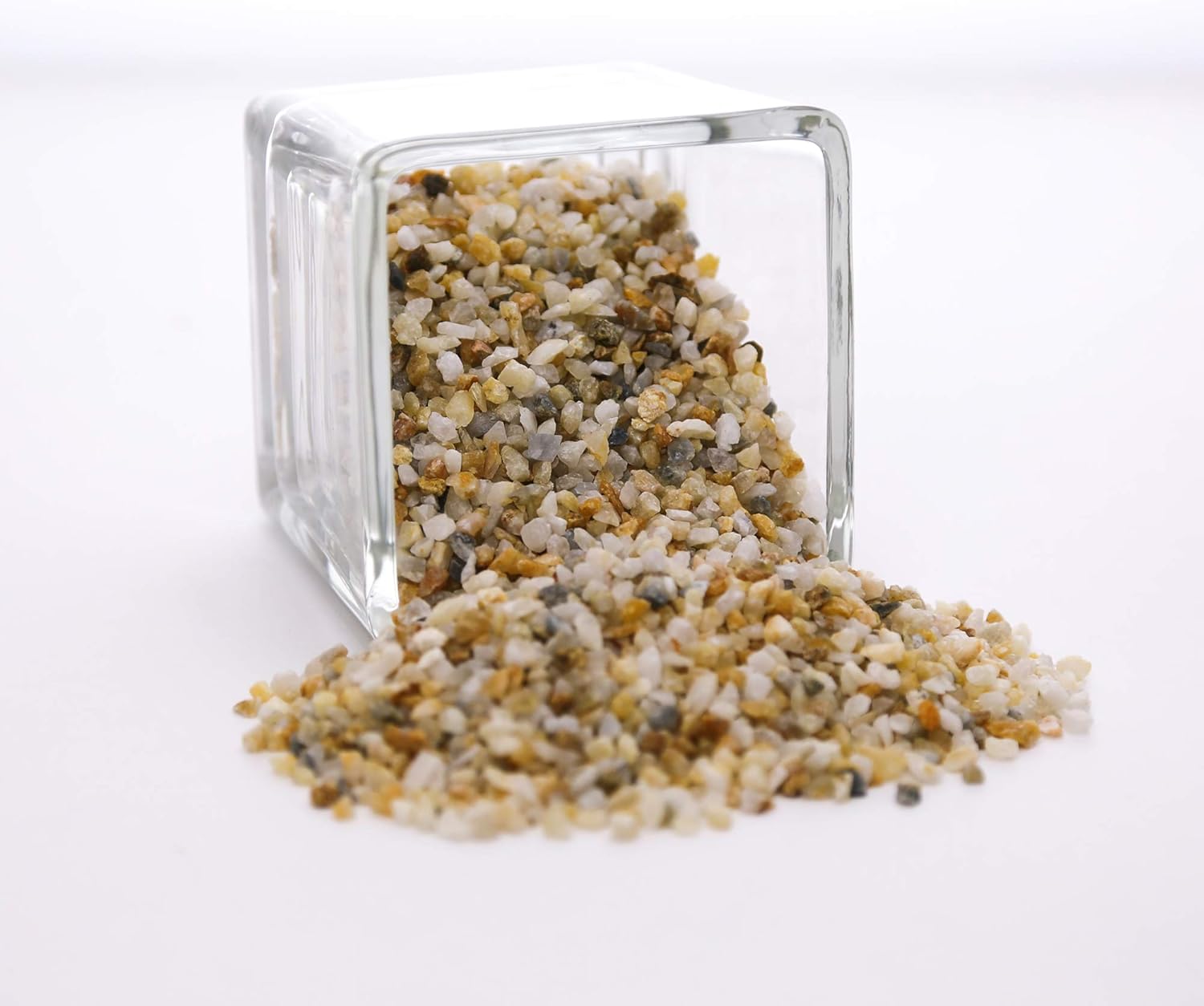 WGV Mini Crushed Rock Gravel, 24 lbs Decorative Ornamental Pebbles Stone, Accent Vase Filler for Landscaping, Succlents, Aquarium and Terrarium, Crafting for Home Decor, 24 Plastic Bags, Mixed Color