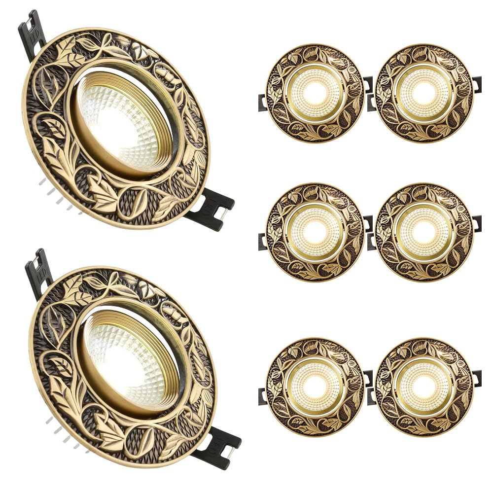 Plafonnier encastré LED pour salon et cuisine ambiance tamisée pack de 8
