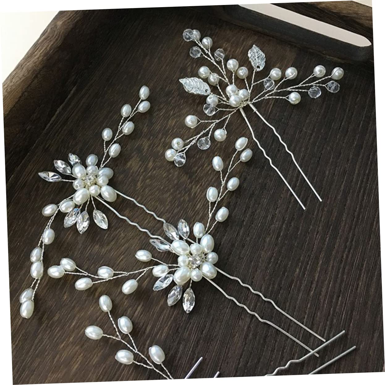 Amosfun 18stücke Teiliges U-förmige Haarnadeln Mit Perlen Und Kristallen Haarschmuck Für Braut Und Damen Elegantes Haar-accessoire Für Hochzeiten Und Besondere Anlässe Silber