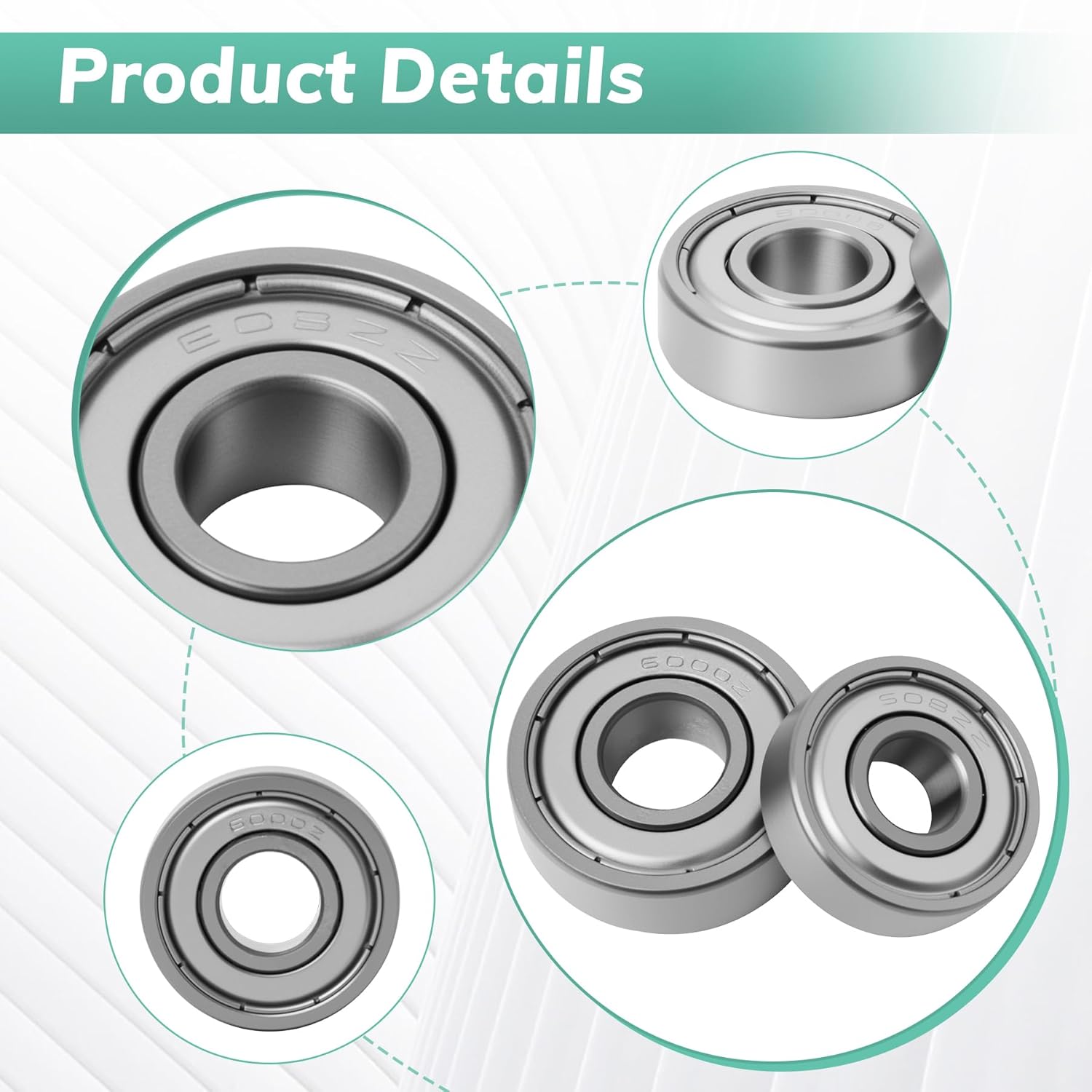 QemoraHome Saw Bearings 6 Pcs, Compatible with Grizzly G0555 Band Saw, Bandsaw Thrust and Guide Bearing Replacement