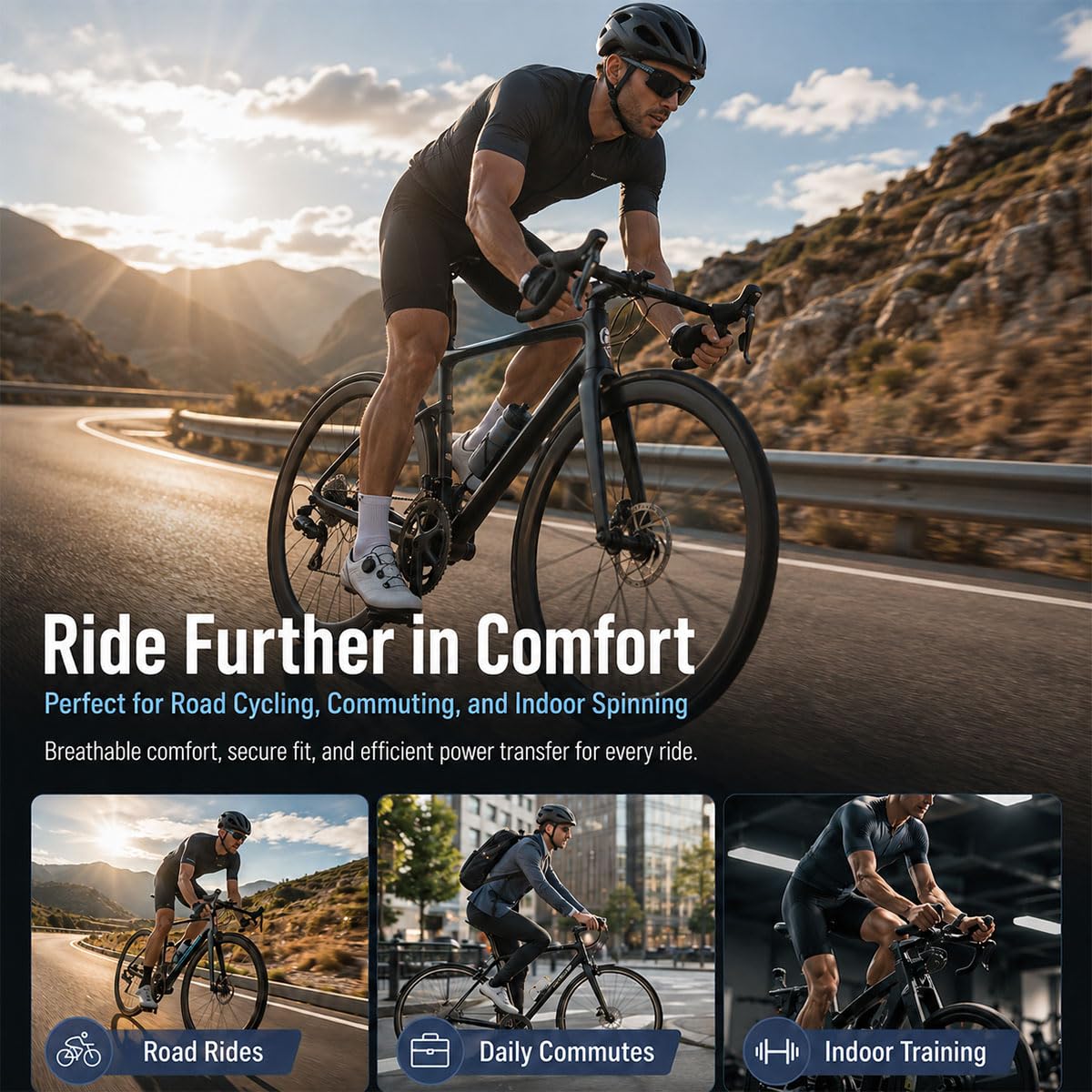 Zapatillas Ciclismo Carretera Hombre y Mujer 36-47EU