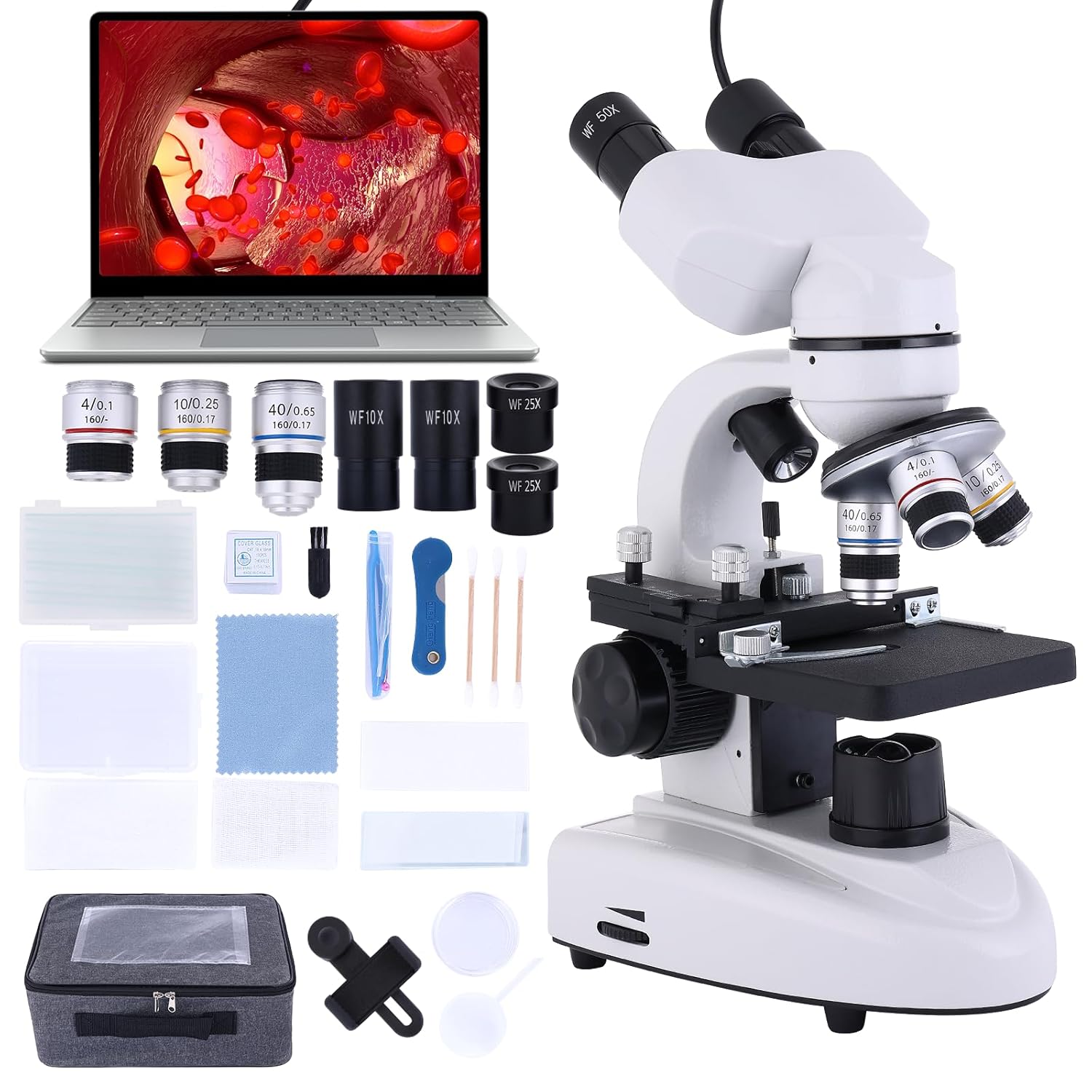 Buy Poothoh Binocular Compound Microscope 40X2000X with DoubleLayer
