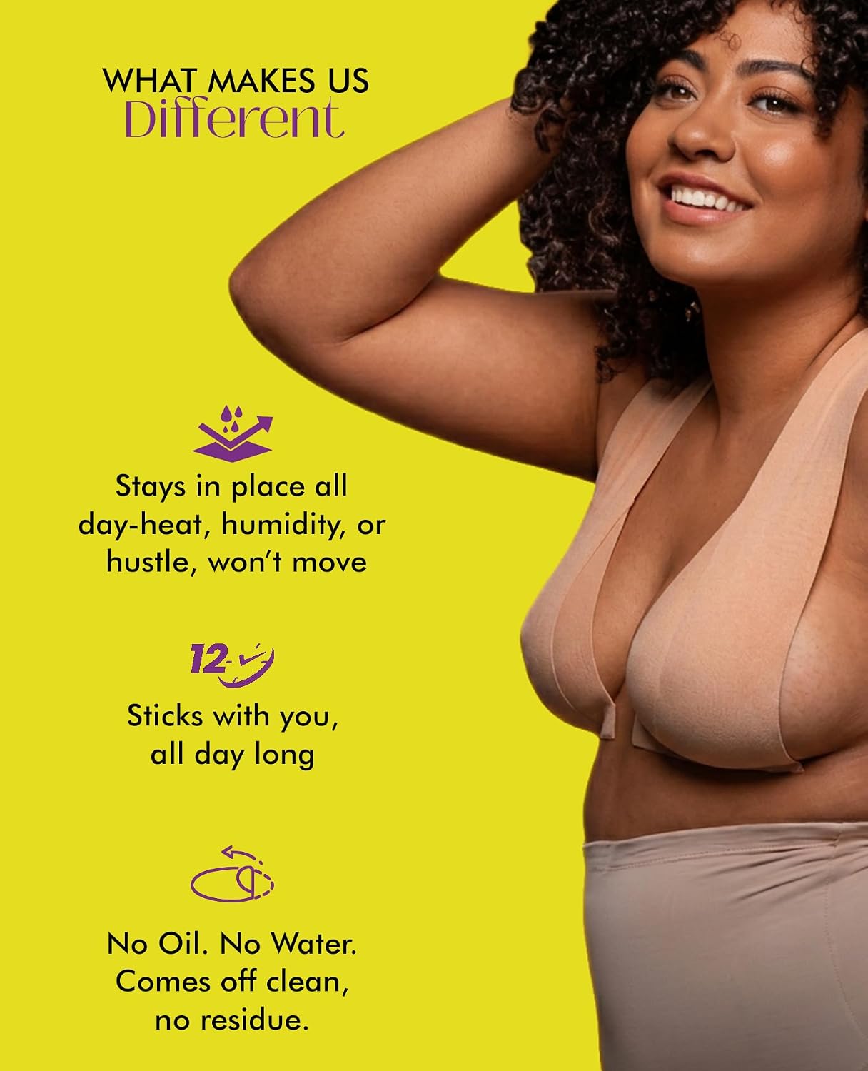 PINQ POLKA Boob Tape Breast Lift Tape - Waterproof Adhesive Invisible Boobtape with Nipple Pasties Body Tape