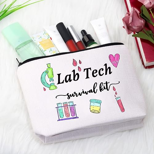 Miniatura 4 de GJTIM Lab Tech Survival Kit Funny Lab Week Lab Tech Gift Laboratory Technician Laboratory Technician Zipper Pouch Makeup Bag