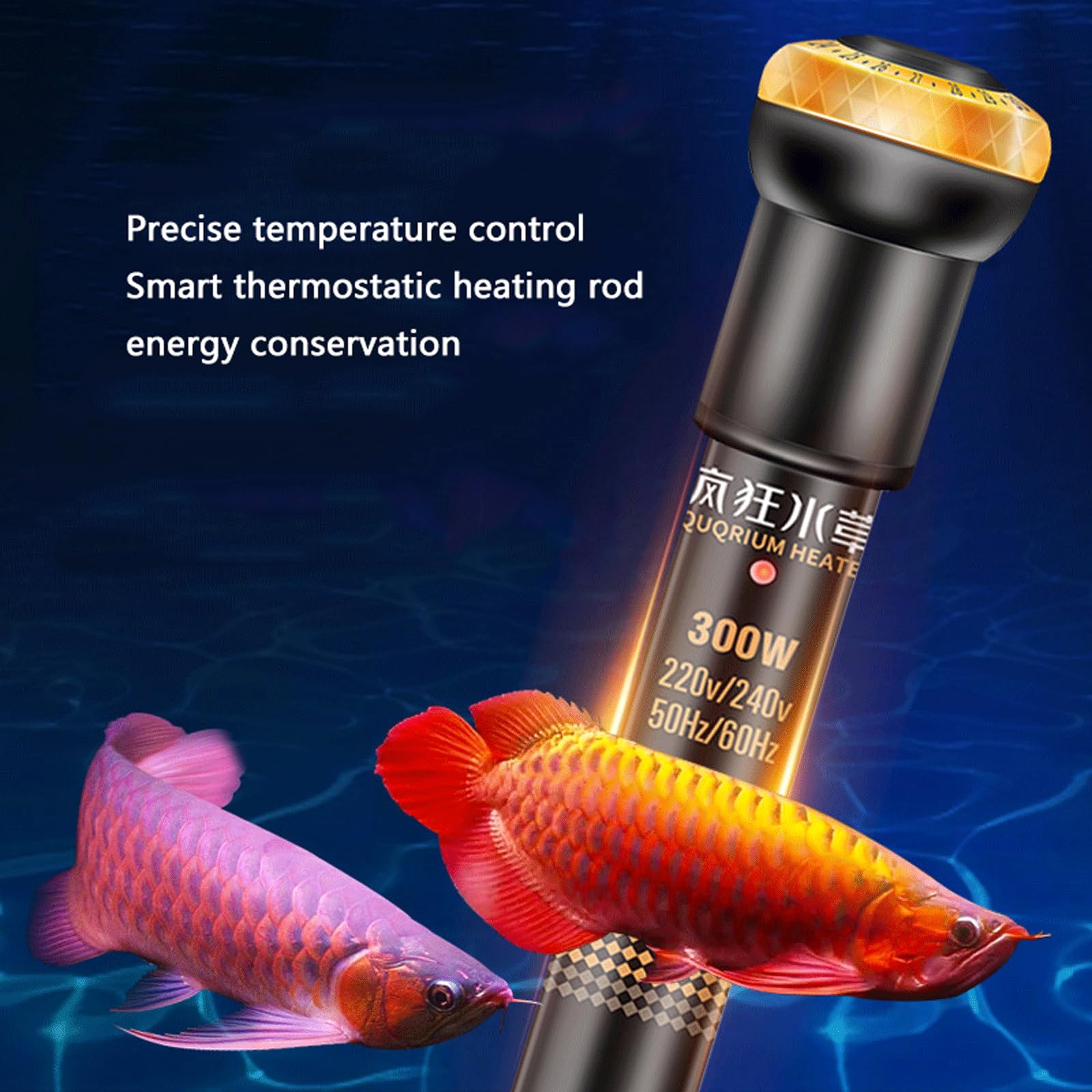 Varilla calefactora para Tanque de Peces, Temperatura Constante, Ahorro de energía, Varilla calefactora para Tanque de Tortuga, Calentador a Prueba de explosiones, 50W (200W)