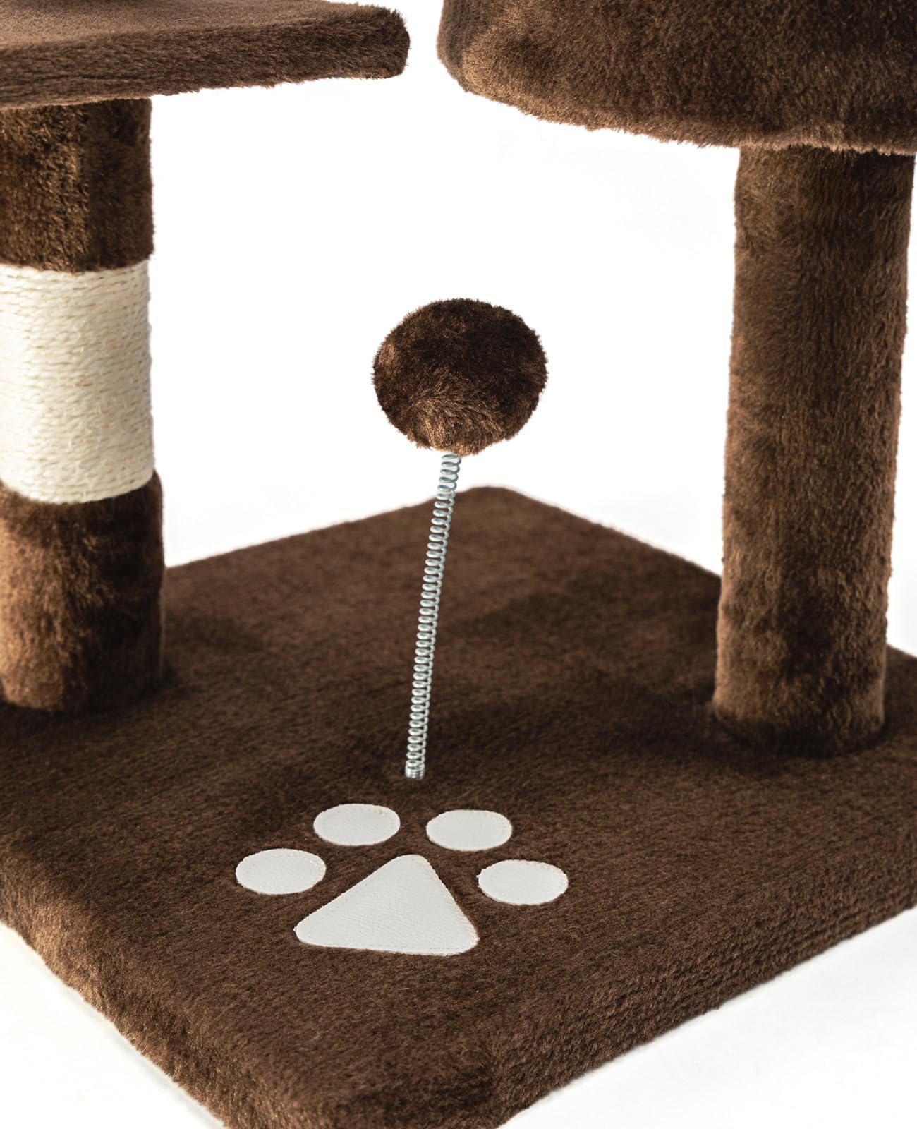 lionto Tiragraffi per Gatto Albero Tiragraffi Gatto Gioco Giocattolo Gatti Altezza 112 cm, Marrone